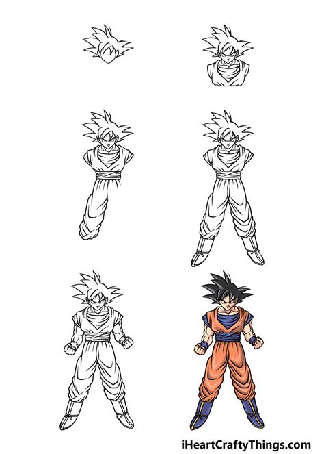 best goku drawing|easy to draw goku.